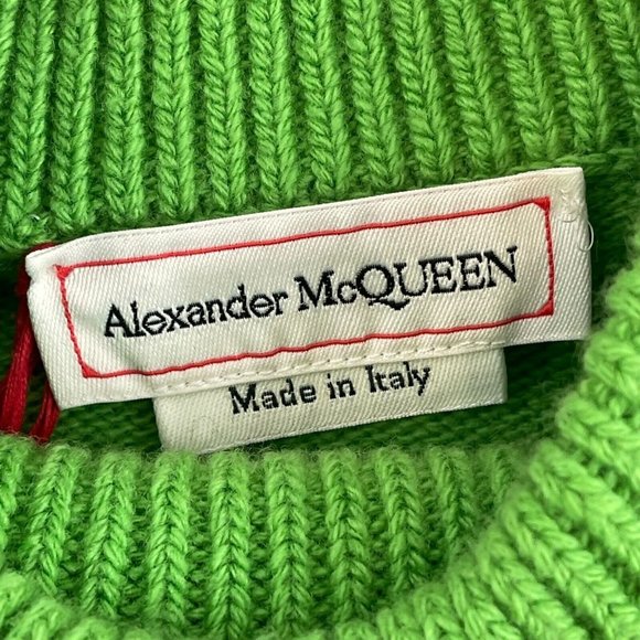 Alexander McQueen Halterneck Sweatshirt Green Sweater XS Top NEW - Picture 3 of 13